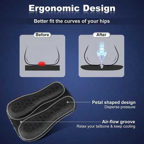 Miniatura 5 de Cojín Plegable de Gel para Asiento Trasero de Motocicleta de Pasajero, Estructura de Panal 3D Absorción de Impactos y Transpirable Almohadilla