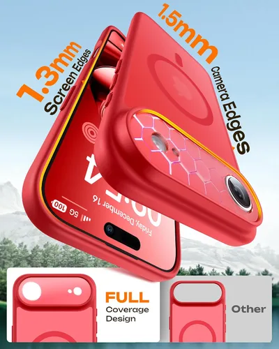 Miniatura 112 de TOCOL Funda para iPhone 11, compatible con Magsafe, protección completa de cámara, imanes integrados, protección contra caídas, funda translúcida