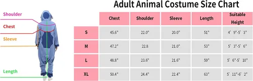 Miniatura 4 de OGU' DEAL Pijama unisex para adultos, ropa de dormir con diseño de animales para disfraz de fiesta de Halloween, traje diario de dibujos animados
