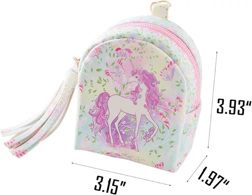 Miniatura 4 de DRESHOW Unicorn Gifts for Girls Drawstring BackpackMake Up Bag Unicorn Set Children Party
