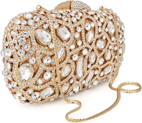Miniatura 2 de Bolso de noche de lujo con diamantes de imitación de cristal