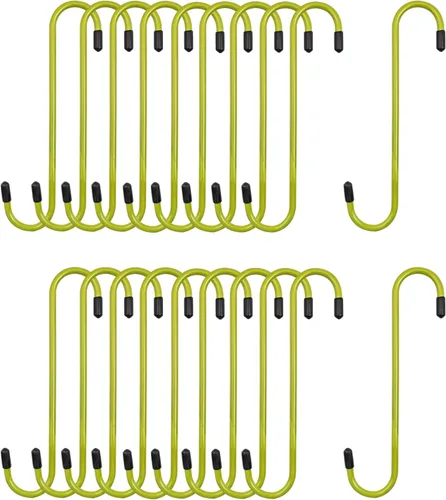 4LIFETIMELINES Ganchos de percha de pinza de freno, acero duradero, recubierto en polvo amarillo con puntas de goma, para trabajo automotriz en eje