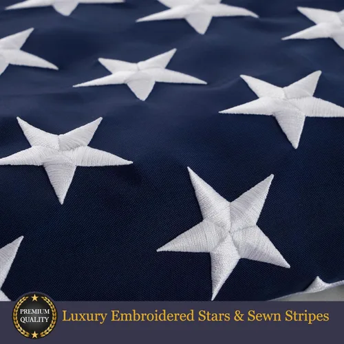 Miniatura 5 de Homissor Bandera estadounidense de 4 x 6 pulgadas, estrellas bordadas para exteriores, resistentes en Estados Unidos, de larga duración, hechas