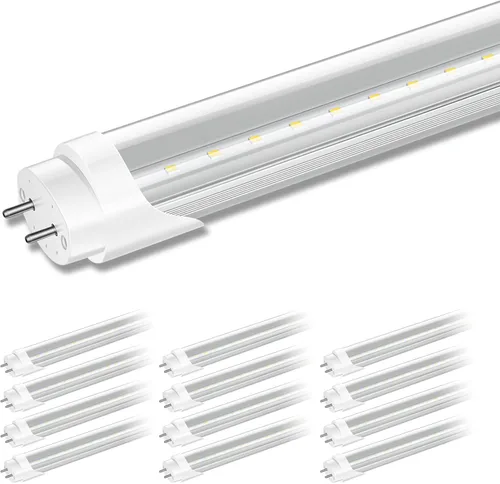 Miniatura 8 de Paquete de 4 bombillas LED T8 de 4 pies, 24 W 3000 LM, luz diurna de 6000 K, derivación de balasto, bombillas tipo B alimentadas de doble extremo