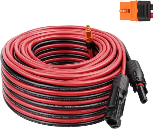 Miniatura 8 de MOOKEERF Cable solar a XT60i – 2 piezas de panel solar de 2 pies a XT60i adaptador adaptador cable de extensión para estación de energía portátil