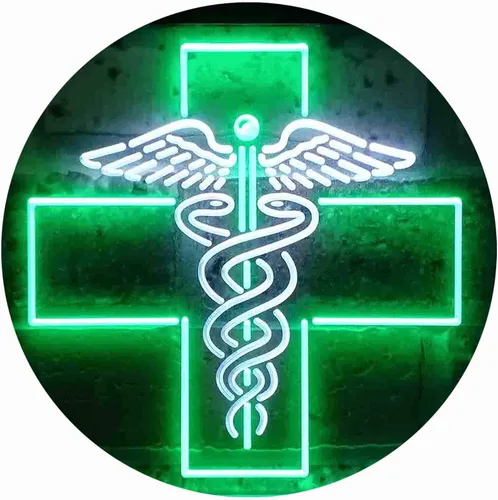 Miniatura 17 de ADVPRO Medical Cross Dispensary Snake Dual Color LED Neon Sign Azul y Rojo 12 x 8 pulgadas st6s32-i3901-br
