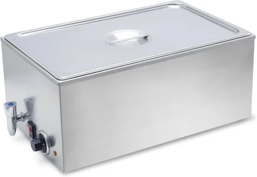 Miniatura 11 de SYBO ZCK Bain Marie - Calentador de alimentos, 2 secciones, Plateado
