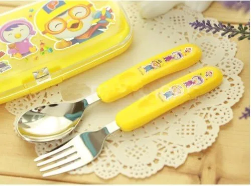 Miniatura 2 de Pororo Cutie Cuchara & Tenedor con Estuche Rígido