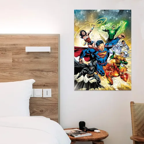 Miniatura 3 de MIGHTYPRINT DC Comics - Liga de la Justicia - Volumen #2 - Cosmos - Arte de portada variante de cómic - Arte de pared duradero de 17 x 24 pulgadas