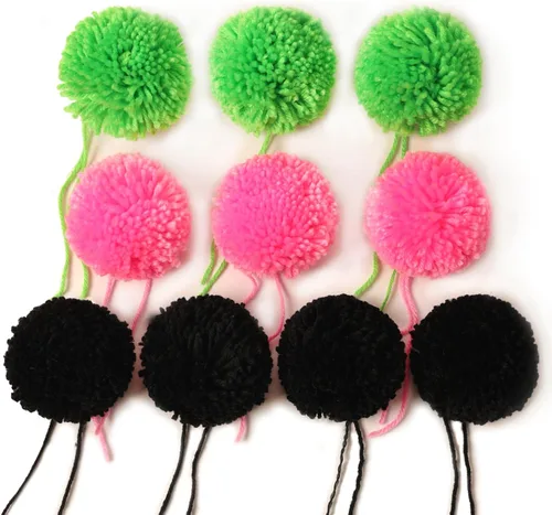 10 pompones de hilo grandes de 3 pulgadas, hechos a pedido, bolas de hilo acrílico para sombreros o decoraciones de fiesta, pompones de manualidades