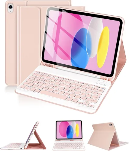 Miniatura 20 de LAMA Funda con Teclado Touchpad para iPad (A16) 11ª generación 2025/10ª generación 2022, funda tipo folio con soporte para lápiz, trackpad