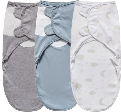 Miniatura 5 de Little Tots Manta de envolver para bebé, niña y niño, fácil de cambiar, saco de dormir ajustable para bebés recién nacidos de 0 a 3 meses