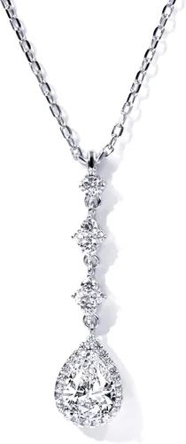 Miniatura 10 de TIANYU GEMS Collar con colgante de moissanita amarilla de 2 quilates para mujer, plata de ley chapada en oro amarillo de 18 quilates, pera amarilla
