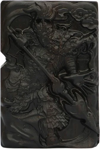 Miniatura 26 de Carcasa exterior tallada en madera negra de ébano natural para kit de inserción Zippo (Kwan Yin Goddess Dragon Phoenix)