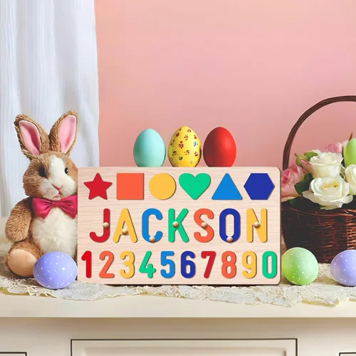 Miniatura 2 de Rompecabezas de nombre personalizado para niños, regalos personalizados para bebés, rompecabezas de nombres para niños pequeños de 1-3, primer
