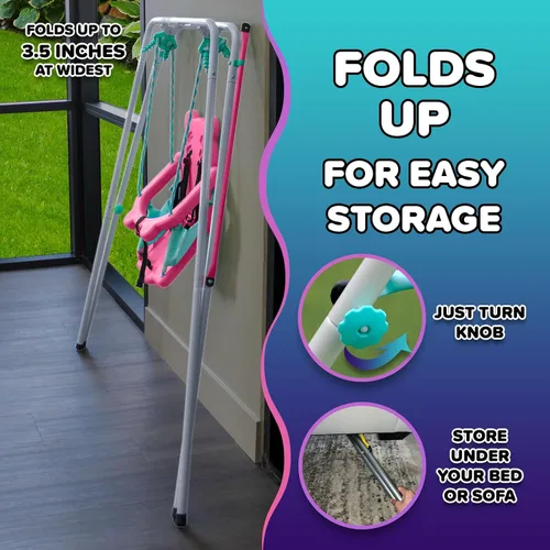 Miniatura 5 de Sportspower FNS-003 My 1st Toddler Swing: juego de columpio para bebé de alta resistencia para interiores y exteriores con arnés de seguridad