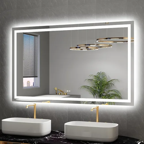 Miniatura 15 de Espejo LED para baño de 20 x 28 pulgadas, espejos de tocador de baño iluminados con luces, espejo antivaho más brillante con iluminación frontal