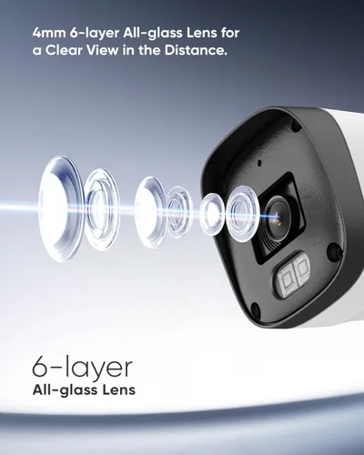 Miniatura 4 de SANNCE Cámara de seguridad IP PoE Super HD de 2K 3MP, visión nocturna IR dual de 100 pies, IP67 resistente a la intemperie, detección