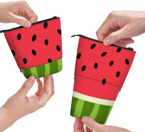 Miniatura 8 de Swono Honey Bees Wildflowers Estuche para lápices Retro Grabado Sombreado Stand Up Estuche Organizador Portalápices Bolsa de Cosméticos para Mujeres
