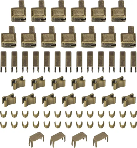 Miniatura 11 de uxcell Kits de reparación de cremallera, caja de retención deslizante de pestillo de metal #3, pasadores de inserción y topes inferiores superiores