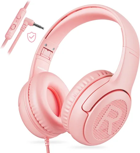 Miniatura 12 de awatrue Auriculares para Niños para Escuela Niños Pequeños con Cable con Micrófono Enchufable a Granel Auriculares para Niños Niñas de 3+ Años Verde