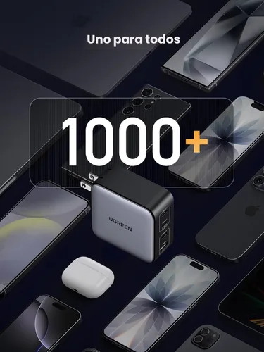 Miniatura 8 de UGREEN Nexode Cargador USB C GaN de 100W, Adaptador de Corriente Rápido Compacto Plegable de 4 Puertos para Cargador de Laptop para MacBook Pro/Air