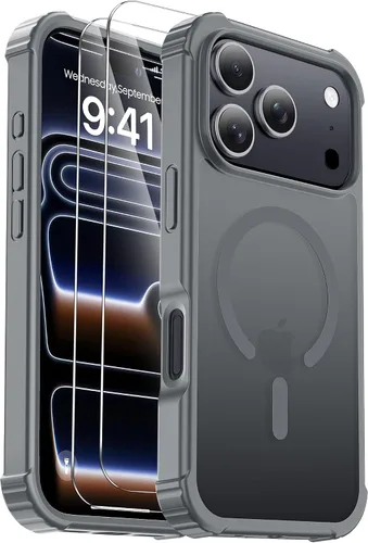 Miniatura 12 de Funda para iPhone Air [compatible con MagSafe] [2 protectores de pantalla] [prueba de caídas de grado militar] Funda magnética resistente