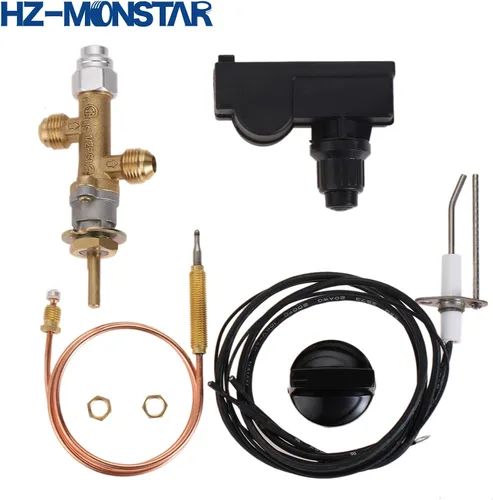 Miniatura 5 de Kit de válvula de control de seguridad de falla de llama de gas propano GLP de baja presión con conjunto de encendedor, kit de encendido de botón