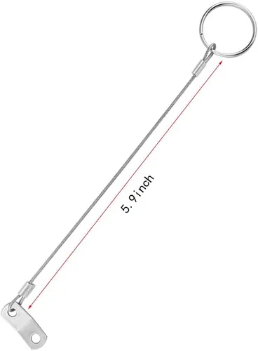 Miniatura 2 de brandname Wwxuanke - Cordón de acero inoxidable 316, cable de seguridad, hardware marino para prevención de pérdidas, 1 bucle con anillo