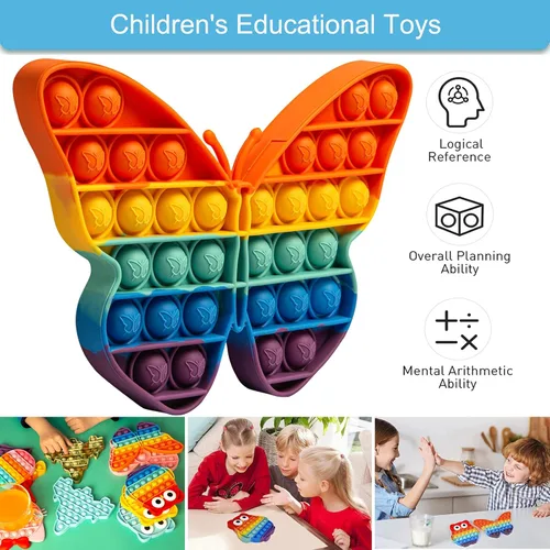 Miniatura 3 de Juguetes Sensoriales Pop Bubble Fidget, Juguetes Sensoriales para Apretar, Regalos Novedosos para Niños y Niñas, Herramientas para Aliviar el Estrés