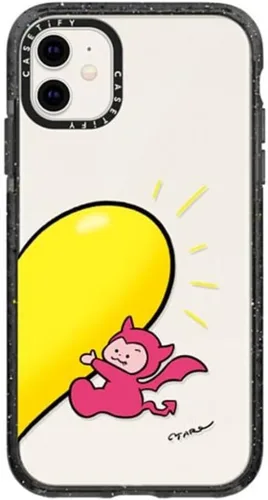 Miniatura 70 de CASETiFY Impact - Funda para iPhone 11 - Flower Power Retro - Negro Transparente