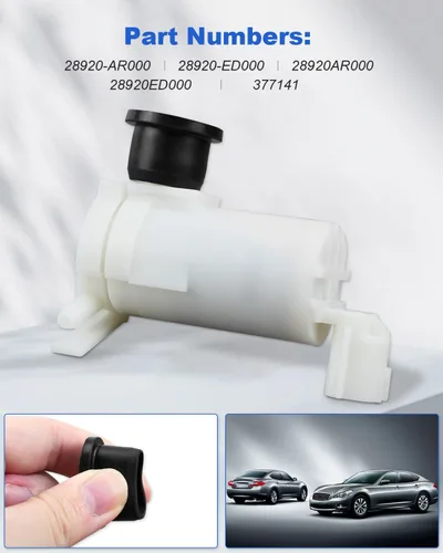 Miniatura 5 de Bomba de líquido para limpiaparabrisas apta para Nissan 350Z 370Z GT-R 350Z Maxima Versa, compatible con Infiniti G25 G35 G37 M35 M35h M37 M45 M45