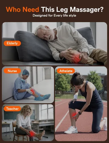 Miniatura 6 de ALLJOY Masajeador de piernas para circulación y alivio del dolor FSA, regalos para hombres, mujeres, papá, mamá, masajeador de piernas con calor