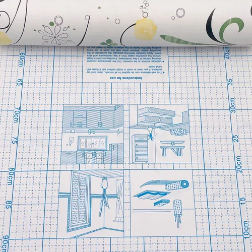 Miniatura 4 de Yifely Yellow Blooms - Revestimiento de papel decorativo para cajones y estantes, autoadhesivo, decoración de armario de almacenamiento de 17.7