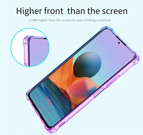 Miniatura 4 de Funda de teléfono para Redmi Note 10 Pro 4G, Redmi Note 10 Pro Max Crystal Clear Case Gradient Anti Scratch TPU Funda protectora a prueba de golpes