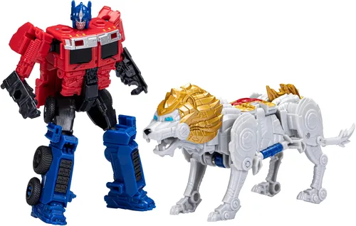 Transformers: Rise of The Beasts Movie, Beast Alliance, Beast Combiners, paquete de 2 juguetes Optimus Prime y Lionblade Toys, a partir de 6 años, 5