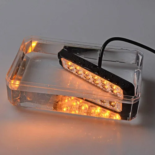 Miniatura 8 de Corp Set ámbar de advertencia de emergencia peligro de seguridad, 1 unidad de 30 pulgadas 56 LED estroboscópica barra de luz superior y 6 piezas 12