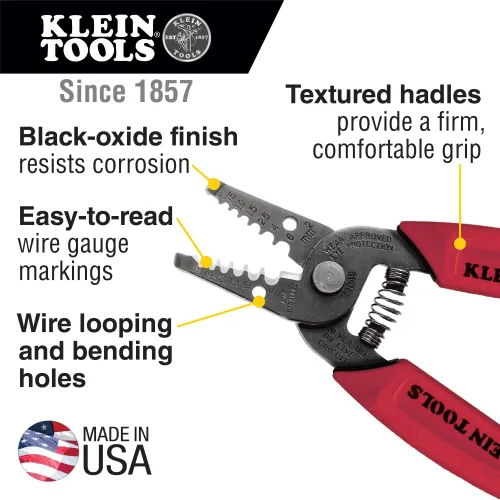 Miniatura 3 de Pelacables/cortador Klein Tools 11045, amarillo 10 – 18 AWG Solid Wire