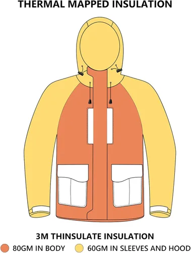 Miniatura 6 de BASSDASH Walker - Chaquetas aisladas impermeables de pesca y caza para hombre, silenciosas, transpirables, ligeras, abrigo de invierno para clima