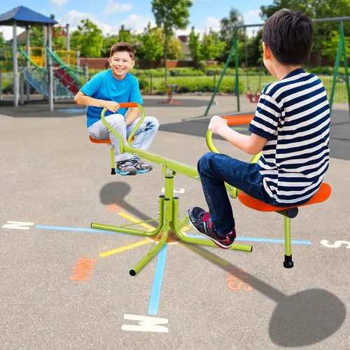Miniatura 4 de Balancín para niños, Teeter Totter con rotación de 360 grados, equipo de parque infantil para exteriores, hogar, juego de juguetes para niños