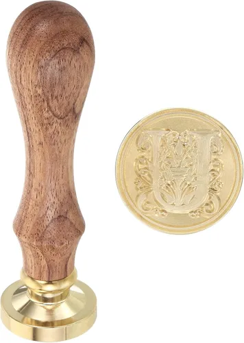 Miniatura 19 de PATIKIL Sello de cera del alfabeto E, sello de cera de sellado de letra inicial, clásico retro, 0.98 pulgadas, cabeza de latón retro extraíble