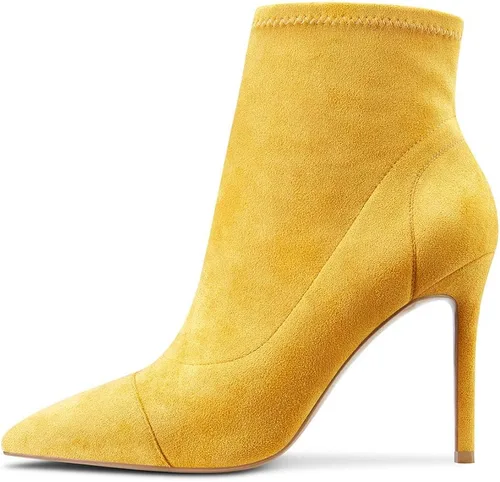 Miniatura 2 de Castamere Botines de tacón alto para mujer, sin cordones, con punta puntiaguda, botas de tacón de aguja básicas, botas clásicas de 3.9 in