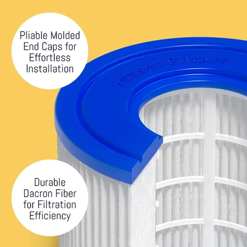 Miniatura 3 de Cartucho de filtro de piscina tipo A/C para bomba de filtro Intex, piscinas enterradas y sobre el suelo, filtro de piscina de olas de verano tipo A