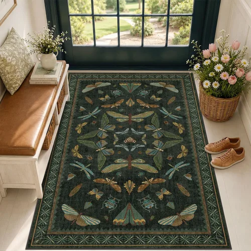 Miniatura 97 de Hazo Haus Alfombra de Baño Bohemia Lavable 2x3, Alfombras Pequeñas para Cocina, Tocador, Puerta Principal Entrada Interior, Antideslizante Pelo Bajo