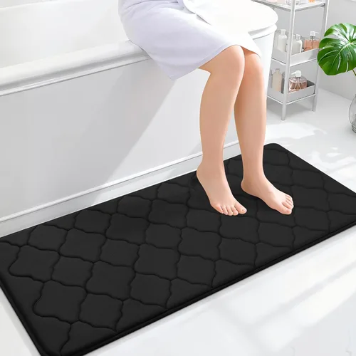 Miniatura 173 de OLANLY Alfombra de Baño de Espuma Viscoelástica de 24 x 16 pulgadas, Ultra Suave y Absorbente, Alfombras de Baño Antideslizantes, Cómodas, Lavables