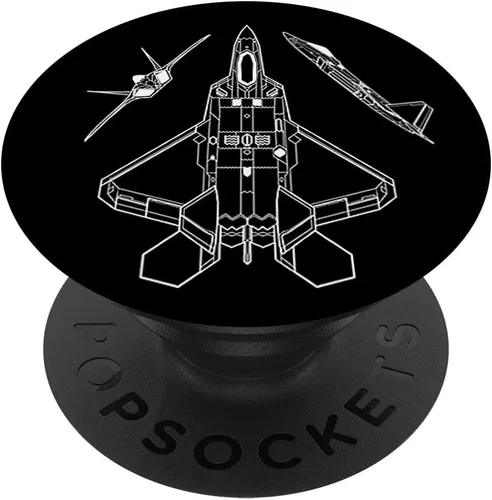 Miniatura 6 de F22 Eagle Fighter Airplane Jet Plane Aircraft Sl Military PopSockets MagSafe PopGrip para iPhone