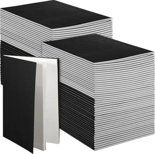 Miniatura 27 de Mimorou 100 piezas de cuadernos diarios a granel - Cuadernos kraft de tapa blanda A5 pequeños de 5.5 pulgadas x 8.3 pulgadas con 60 páginas 30 hojas