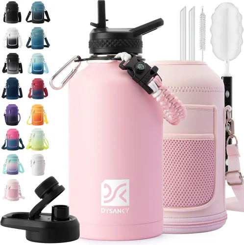 Miniatura 113 de DYSANKY Botella de agua aislada de 32 onzas, metal al vacío de acero inoxidable grueso, jarra de agua deportiva portátil para gimnasio y senderismo