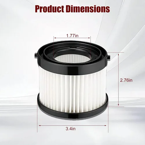 Miniatura 2 de Paquete de 4 filtros de vacío de repuesto 49-90-0160 compatibles con Milwaukee Compact Vacuum 0882-20 Compatible con parte #49-90-0160 Filtro