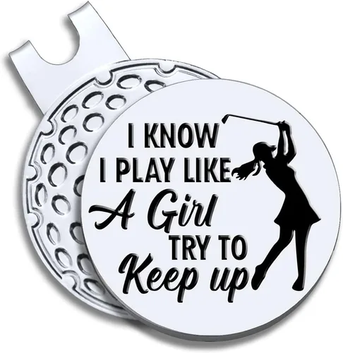 Miniatura 12 de Strong Woman Golfer Ball Marker with Magnetic Hat Clip, Funny Golf Accessories Gifts for Proud Women, Novelty Birthday Gifts for Women Golfer Fan
